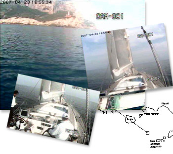 Moby Roma per 2: Berenice  ormai prossima al passaggio di boa di Capri.