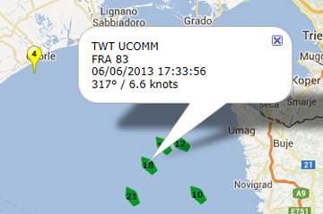 Posizione di TWT UComm alle 17.33 del 6 giugno